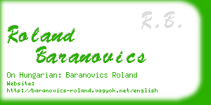 roland baranovics business card